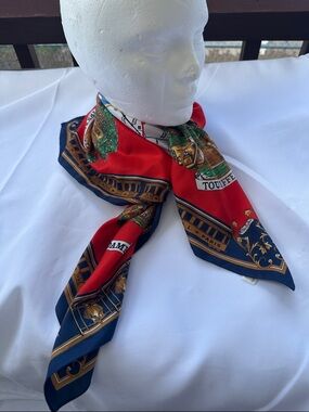 VTG Lahmy Metropolitan France Paris Scarf Shawl OS Made in Italy